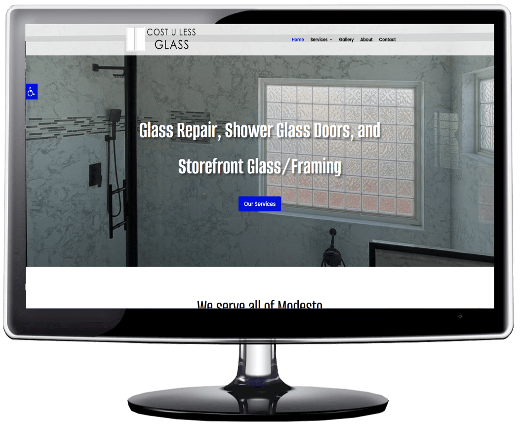 Website Design of Cost U Less Glass