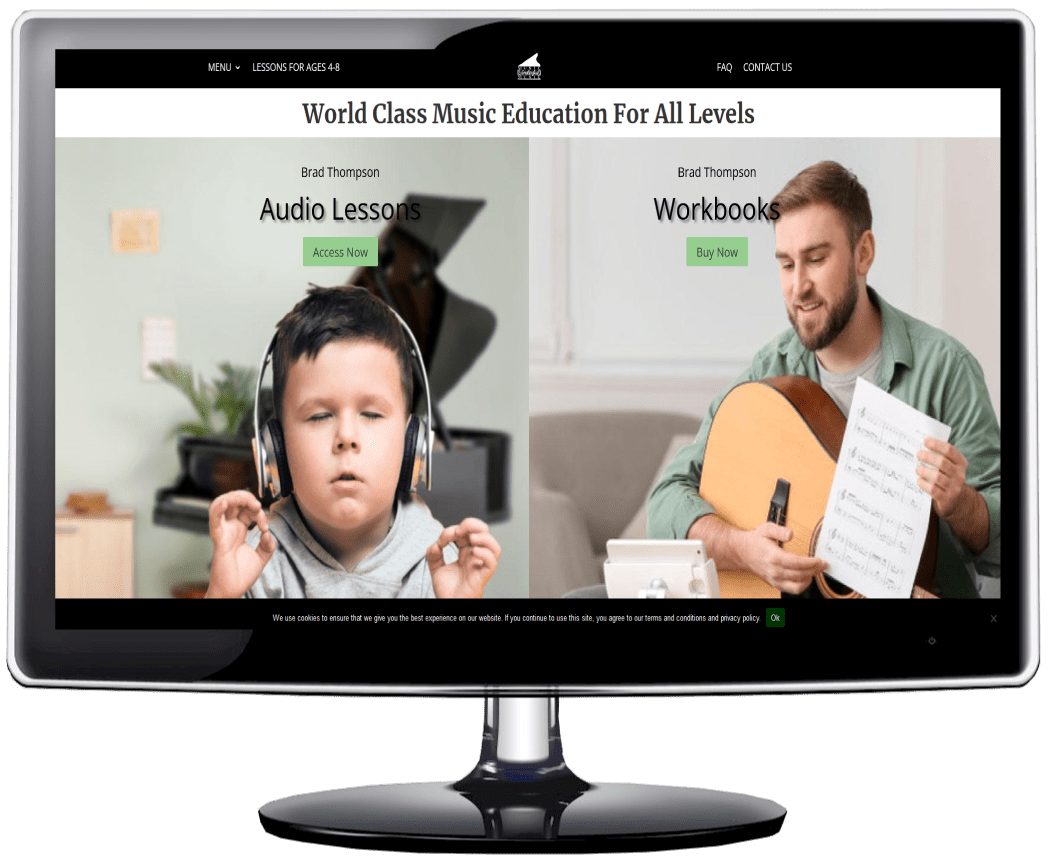 Website design for music instruction by Web Design Just For You Website design for music instruction by Web Design Just For You